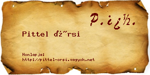 Pittel Örsi névjegykártya